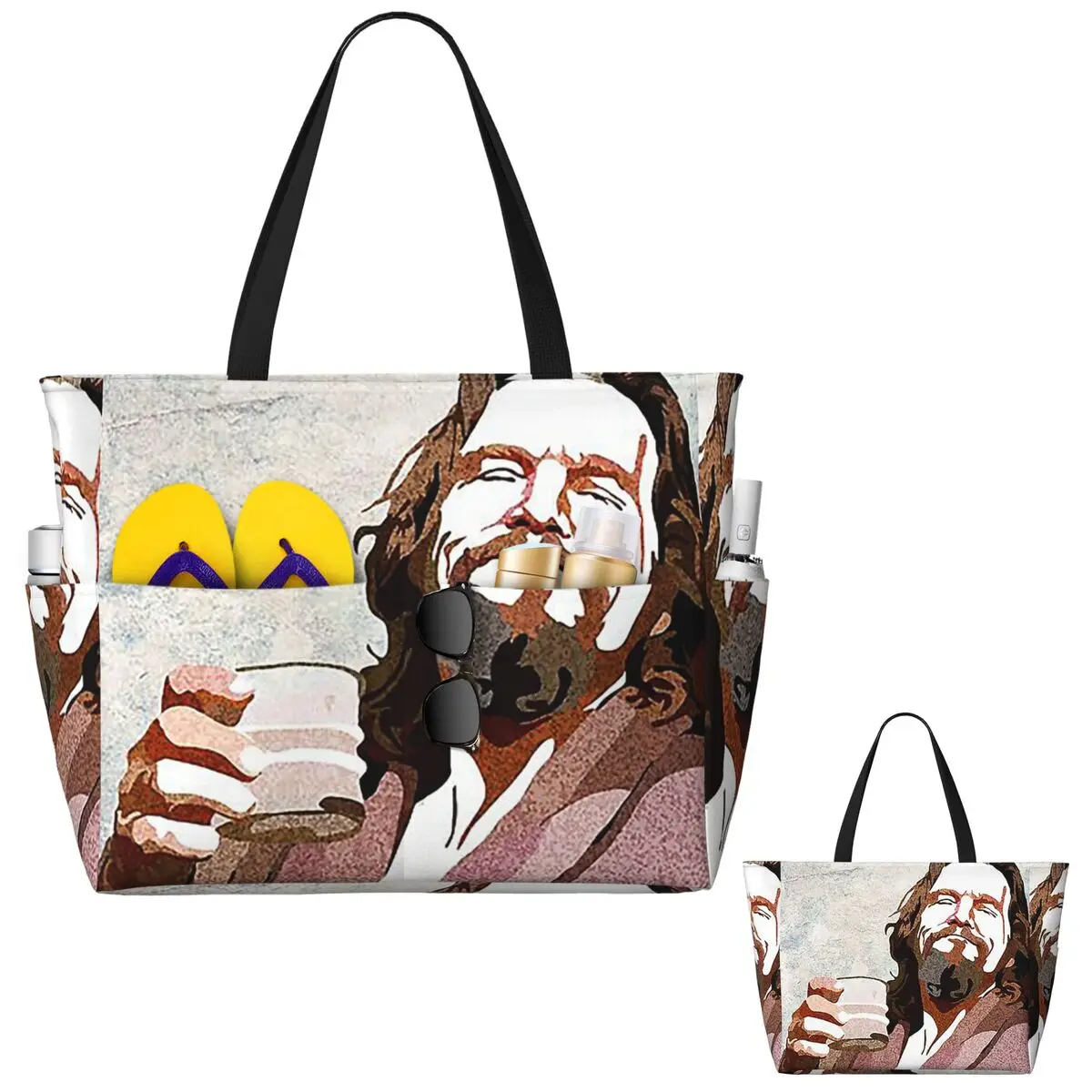 Yoga Fitness Dude - Borsa tote da spiaggia Big Lebowski