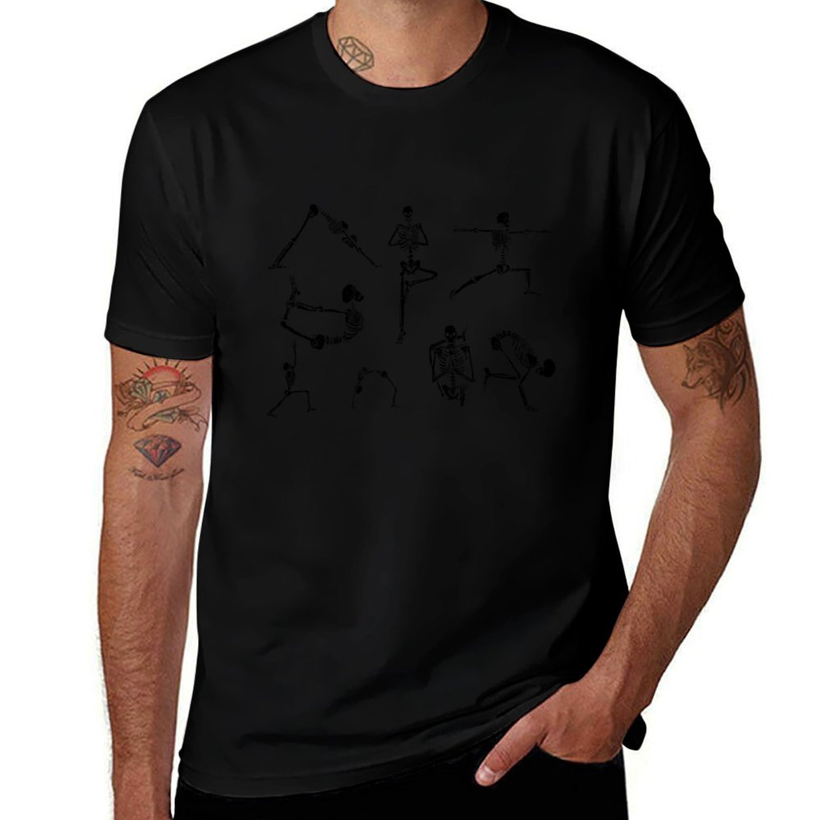 Yoga Fitness Gifts - T-Shirt con Stampa di Pose Yoga