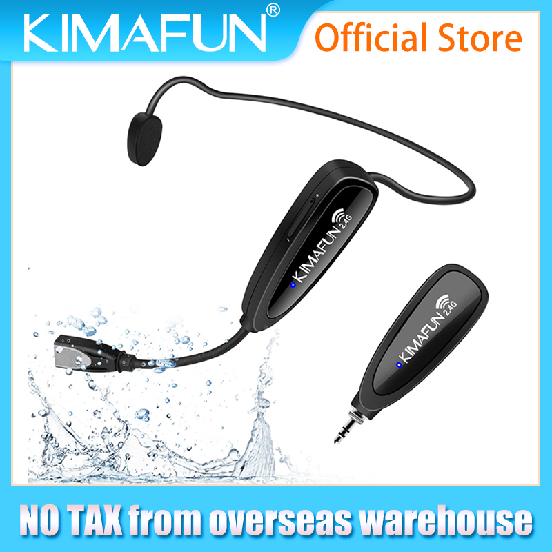 Yoga And Fitness Instructor - Microfono Wireless KIMAFUN 2.4G per Fitness,
