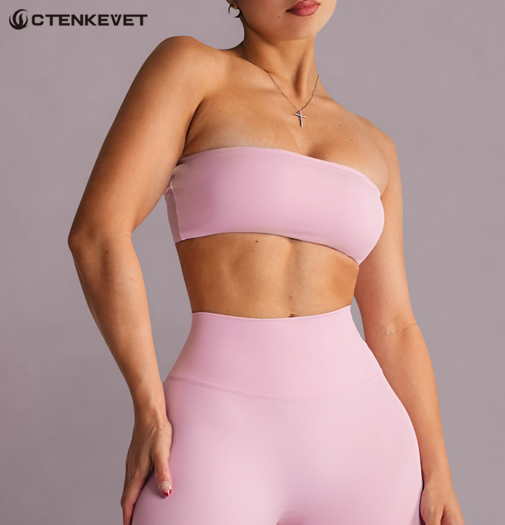 Yoga Fitness Youtube - Reggiseno sportivo senza spalline Palestra Crop