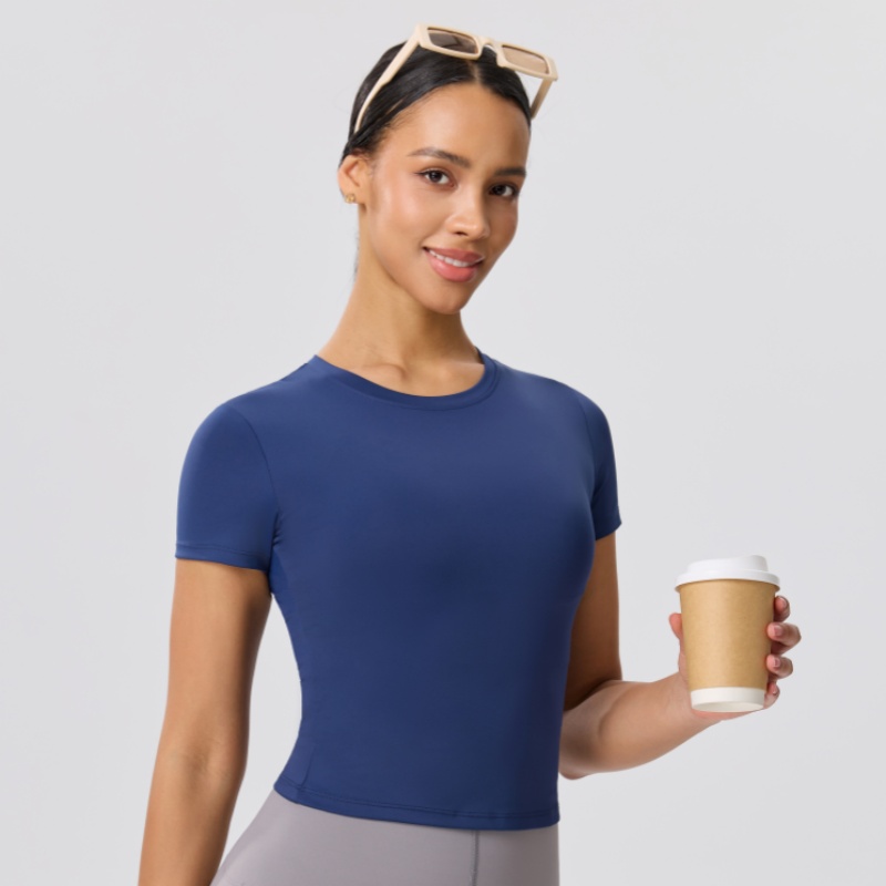 T-shirt sportiva slim a tinta  - Yoga Fitness Top recensione e prezzo