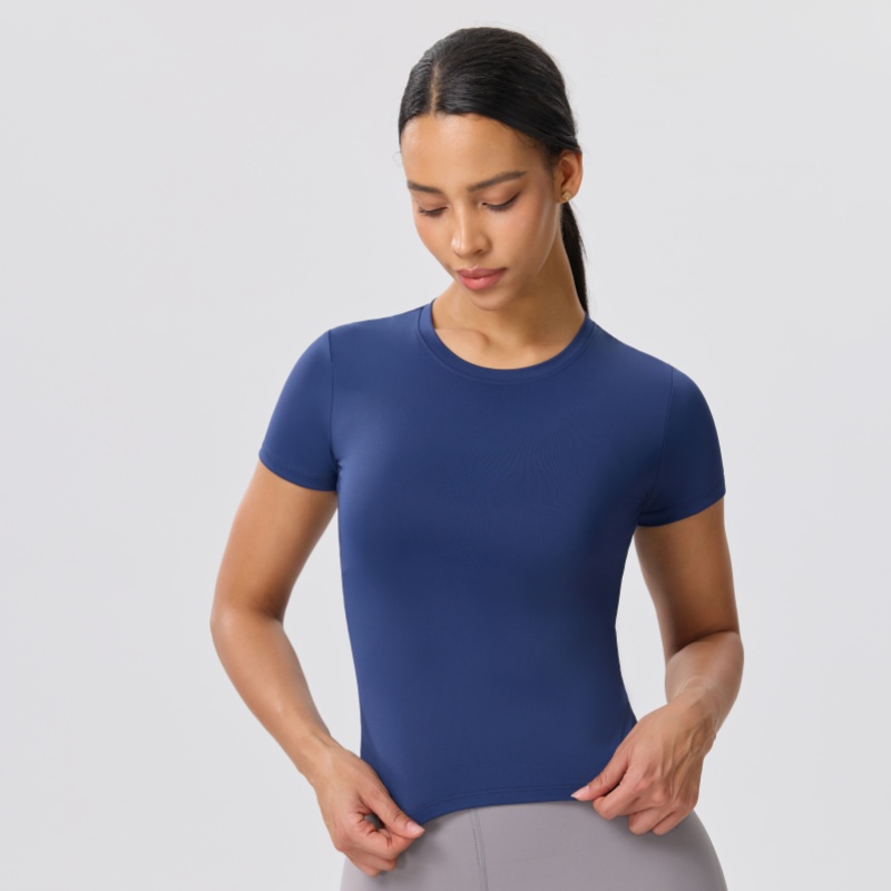 T-shirt sportiva slim a tinta  - Yoga Fitness Top recensione e prezzo