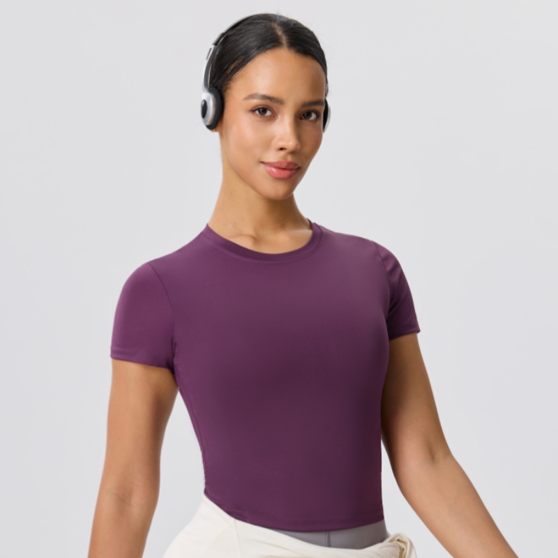 T-shirt sportiva slim a tinta  - Yoga Fitness Top recensione e prezzo